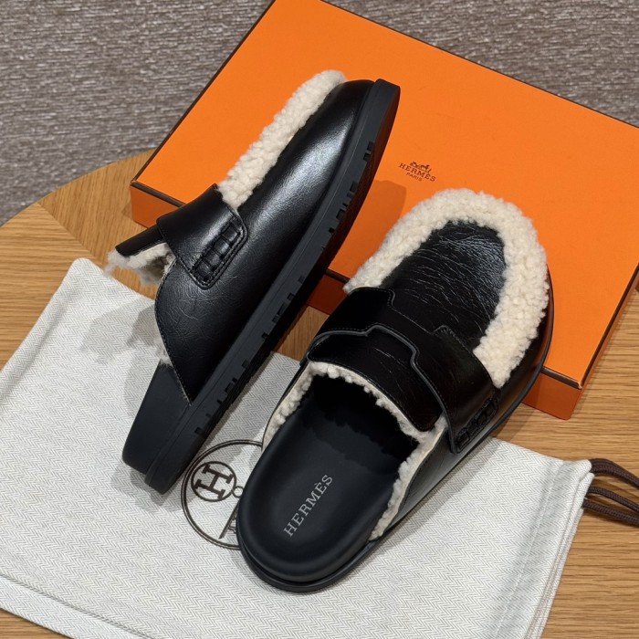 NIGO Hermès  Women's Go Mules Leather Round Toe Pumps Birkenstocks #nigo333299