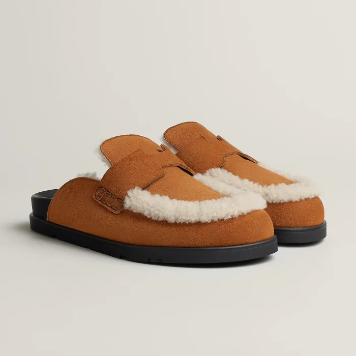 NIGO Hermès  Women's Go Mules Leather Round Toe Pumps Birkenstocks #nigo333299