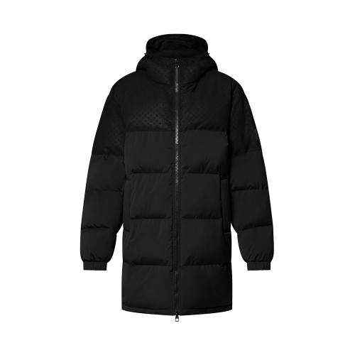 NIGO Louis Vuitton Men's and Women's Embossed Patchwork Mid Length Down Jacket #nigo333370
