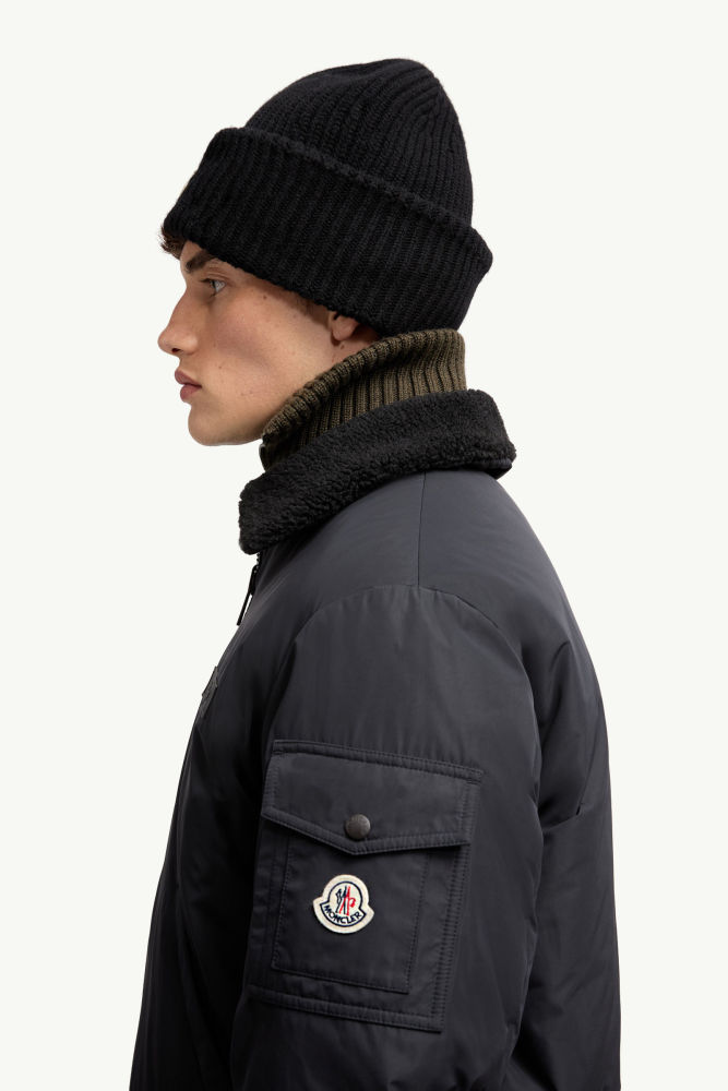 NIGO Moncler Men's Black Maulevrier Reversible Teddy Fleece Bomber Jacket #nigo332812