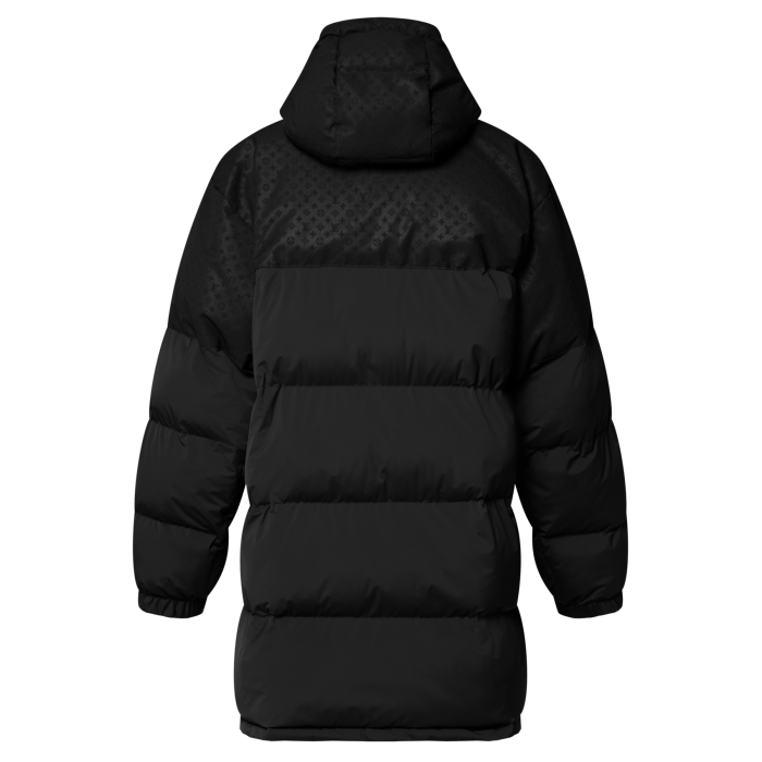 NIGO Louis Vuitton Men's and Women's Embossed Patchwork Mid Length Down Jacket #nigo333370