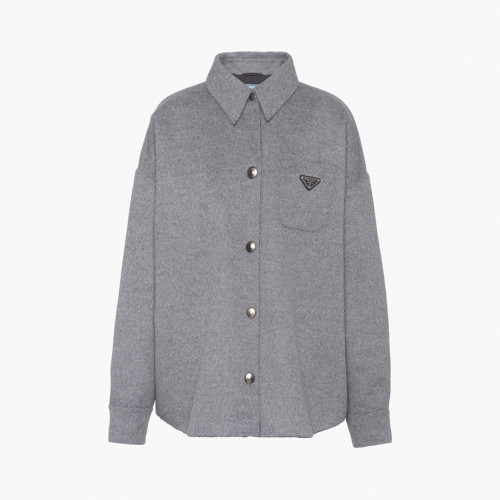 NIGO Prada Logo Women's  Solid Color Plain Knit Shirt Style Jacket #372092