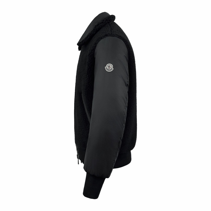 NIGO Moncler Men's Black Maulevrier Reversible Teddy Fleece Bomber Jacket #nigo332812