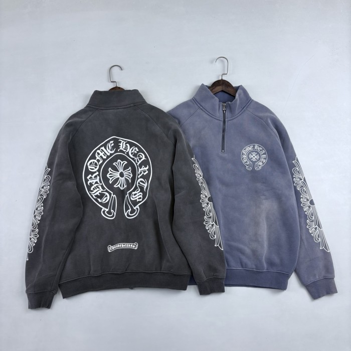 NIGO Chrome Hearts Half Zipper Sweatshirt Couple Style Pure Cotton #nigo333458