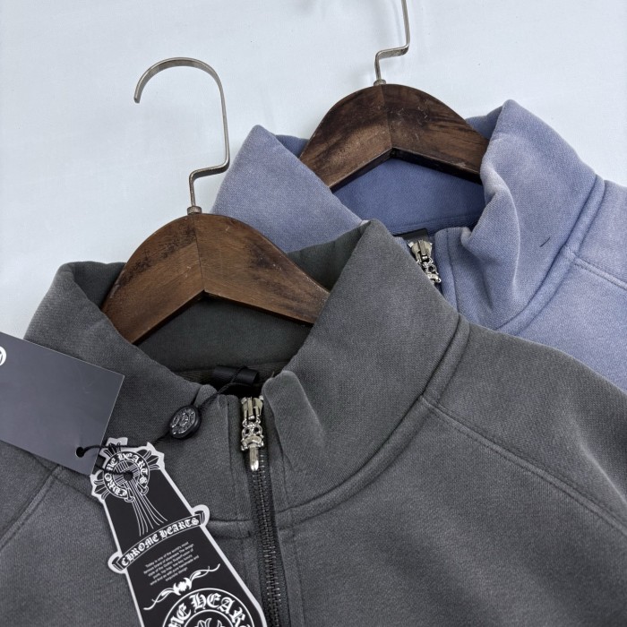 NIGO Chrome Hearts Half Zipper Sweatshirt Couple Style Pure Cotton #nigo333458