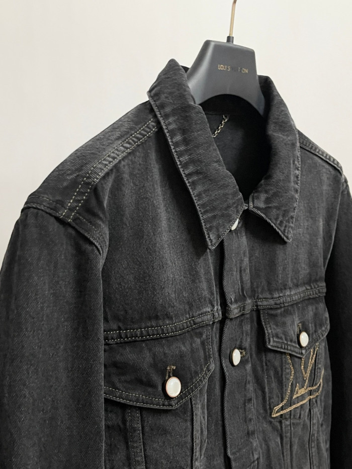 NIGO Louis Vuitton 25FW Men's LV Denim Trucker Jacket #nigo333416