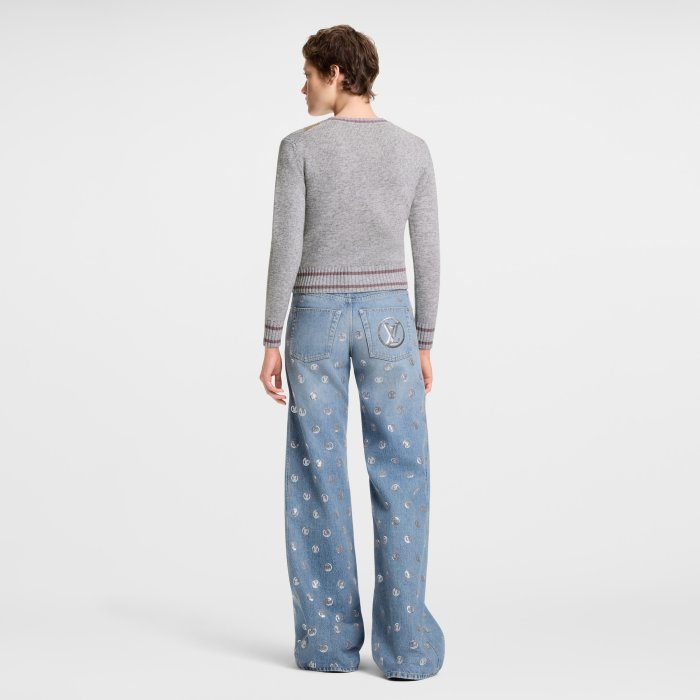 NIGO Louis Vuitton 3D Signature Argyle Pullover Multicolor Blended Sweater #nigo333418