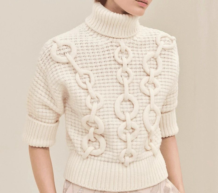 NIGO Hermès Women's 3D Embellished Knitted Turtleneck Sweater #nigo328888