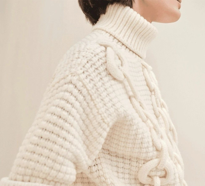 NIGO Hermès Women's 3D Embellished Knitted Turtleneck Sweater #nigo328888