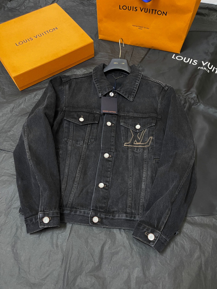 NIGO Louis Vuitton 25FW Men's LV Denim Trucker Jacket #nigo333416