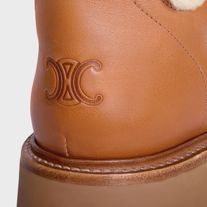 NIGO Celine Bulky Lace Up Boot in Shearling and Calfskin #nigo292286