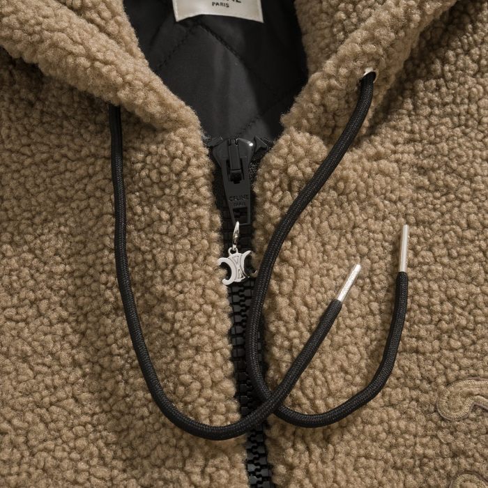 NIGO Celine Hooded Jacket in Wool and Cotton Fleece #nigo333474