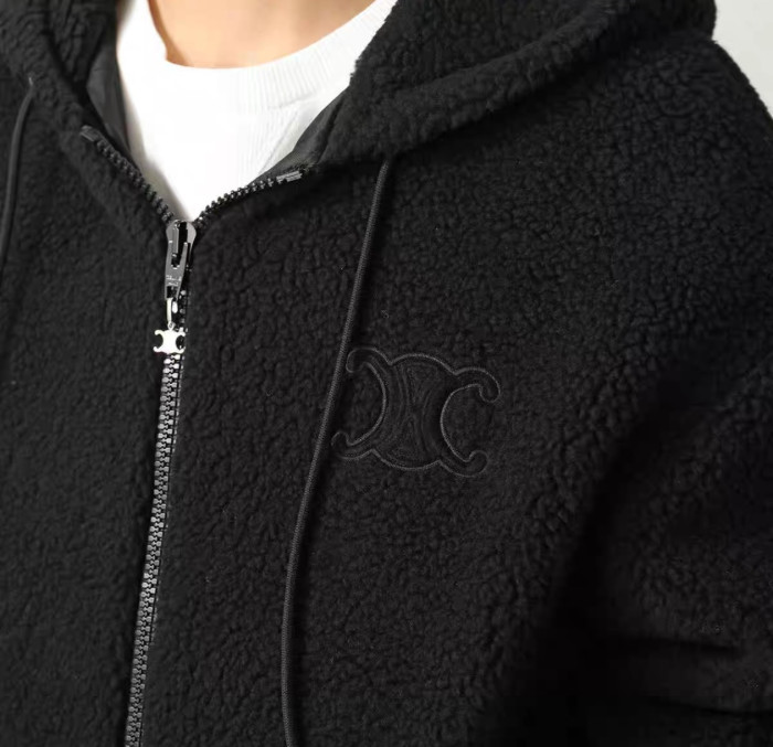 NIGO Celine Hooded Jacket in Wool and Cotton Fleece #nigo333474