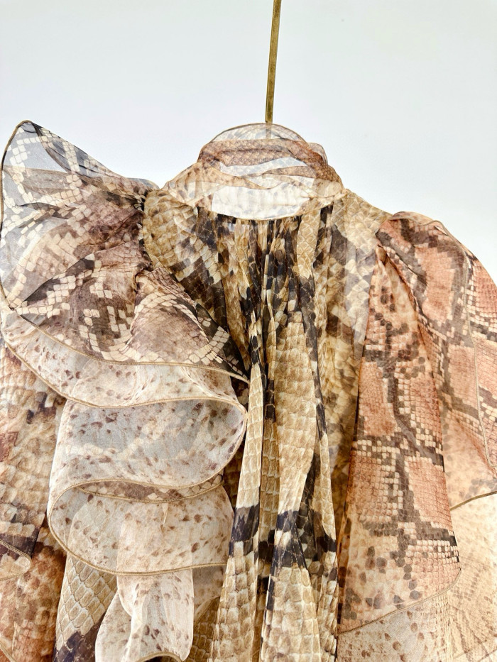 NIGO Zimmermann Women's Memento Billow Blouse Spliced Snake #nigo329163