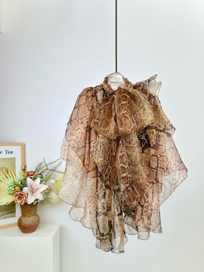NIGO Zimmermann Women's Memento Billow Blouse Spliced Snake #nigo329163