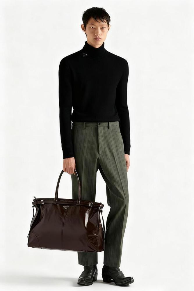 NIGO Prada Men's and Women's Solid Color Turtleneck Slim-cut Wool Sweater #nigo333520