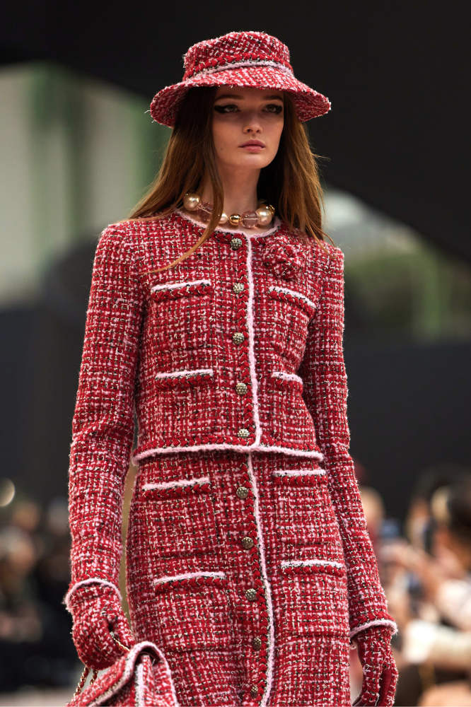 NIGO Chanel Women's Jacket Tweed red Long Skirt Tweed #nigo333453