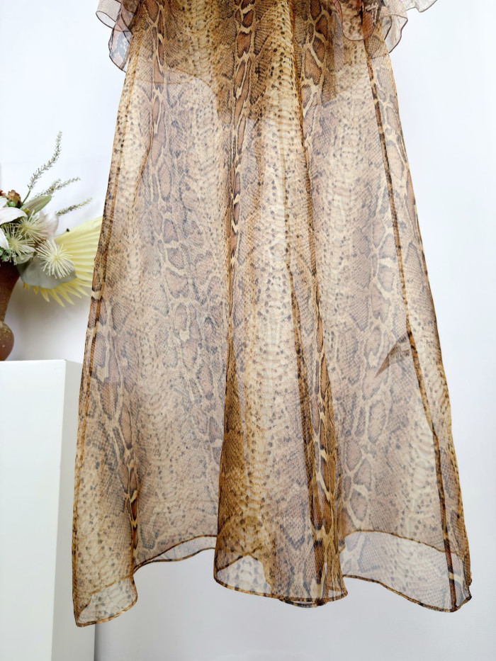 NIGO Zimmermann Women's Memento Billow Dress Spliced Snake #nigo333479