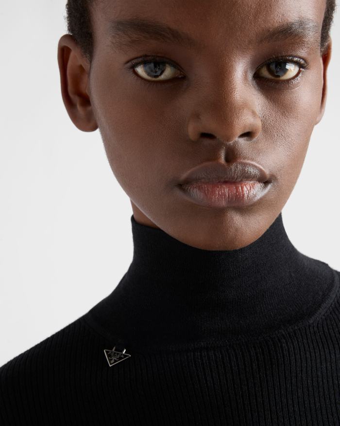 NIGO Prada Men's and Women's Solid Color Turtleneck Slim-cut Wool Sweater #nigo333520
