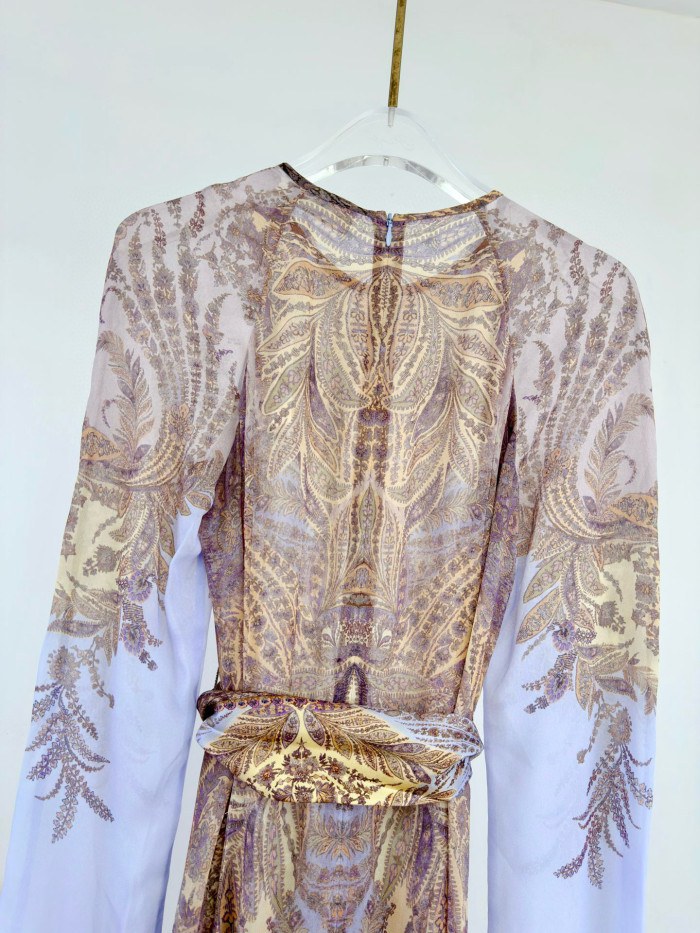 NIGO Zimmermann Hypnotic Sheath Dress Lilac Paisley #nigo327394