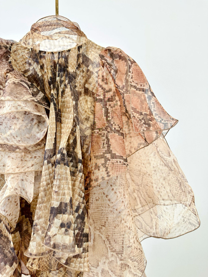 NIGO Zimmermann Women's Memento Billow Blouse Spliced Snake #nigo329163