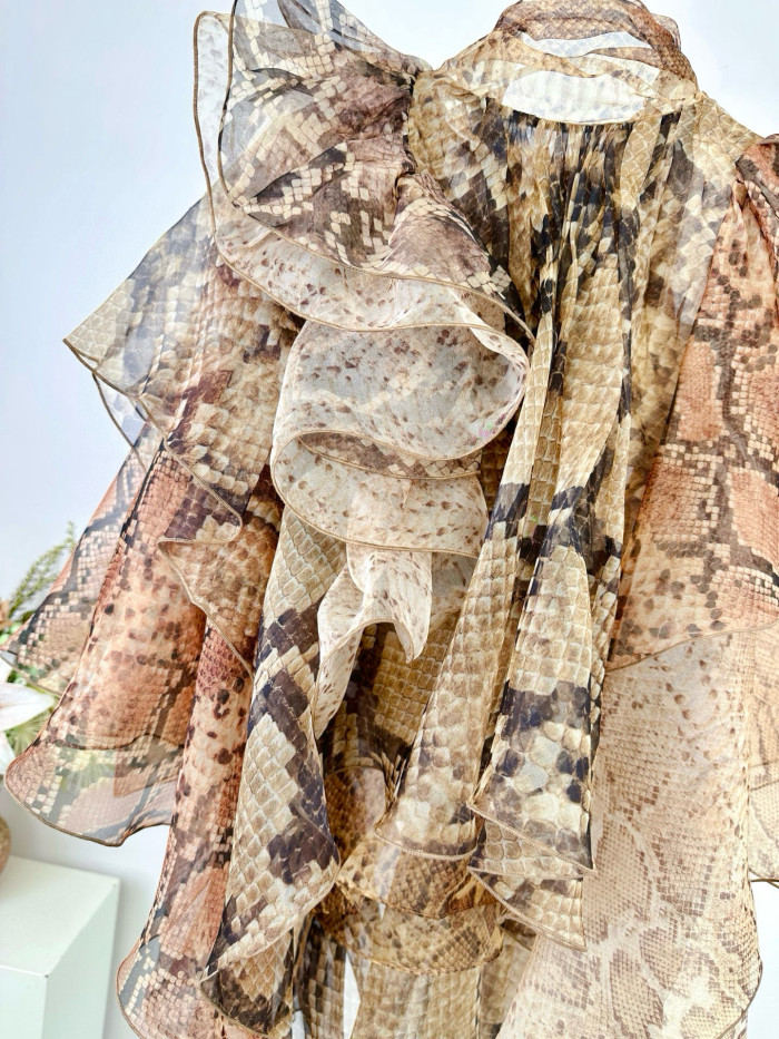 NIGO Zimmermann Women's Memento Billow Blouse Spliced Snake #nigo329163