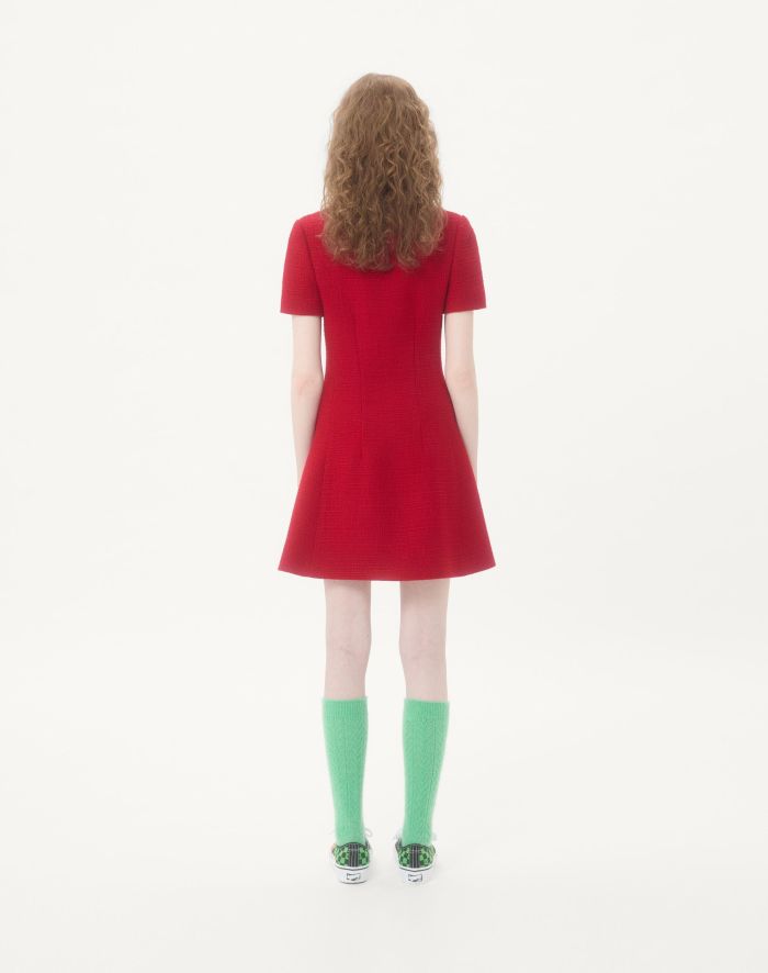 NIGO Valentino Women's  Short Dress In Plain Wool Tweed #333495