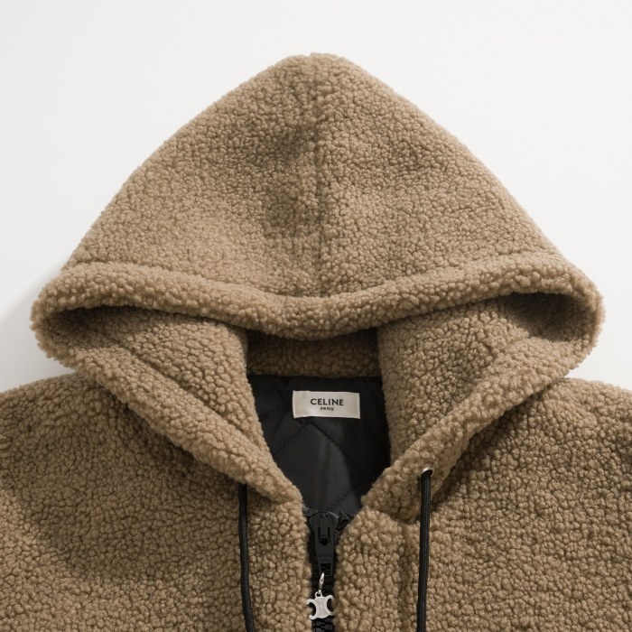 NIGO Celine Hooded Jacket in Wool and Cotton Fleece #nigo333474