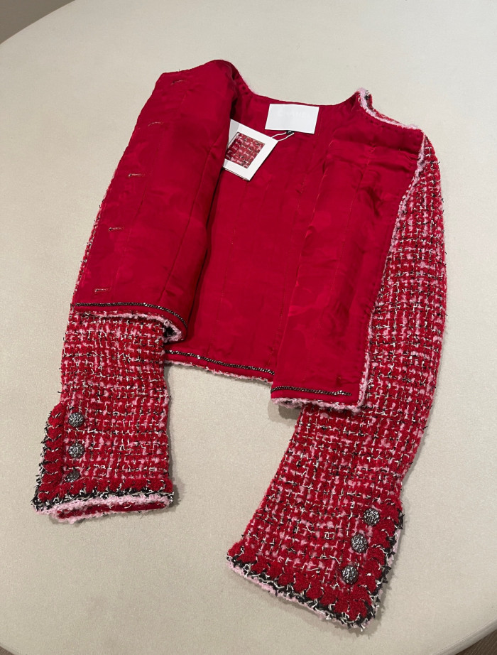 NIGO Chanel Women's Jacket Tweed red Long Skirt Tweed #nigo333453