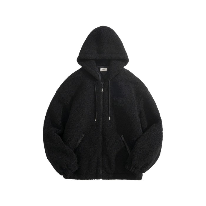 NIGO Celine Hooded Jacket in Wool and Cotton Fleece #nigo333474