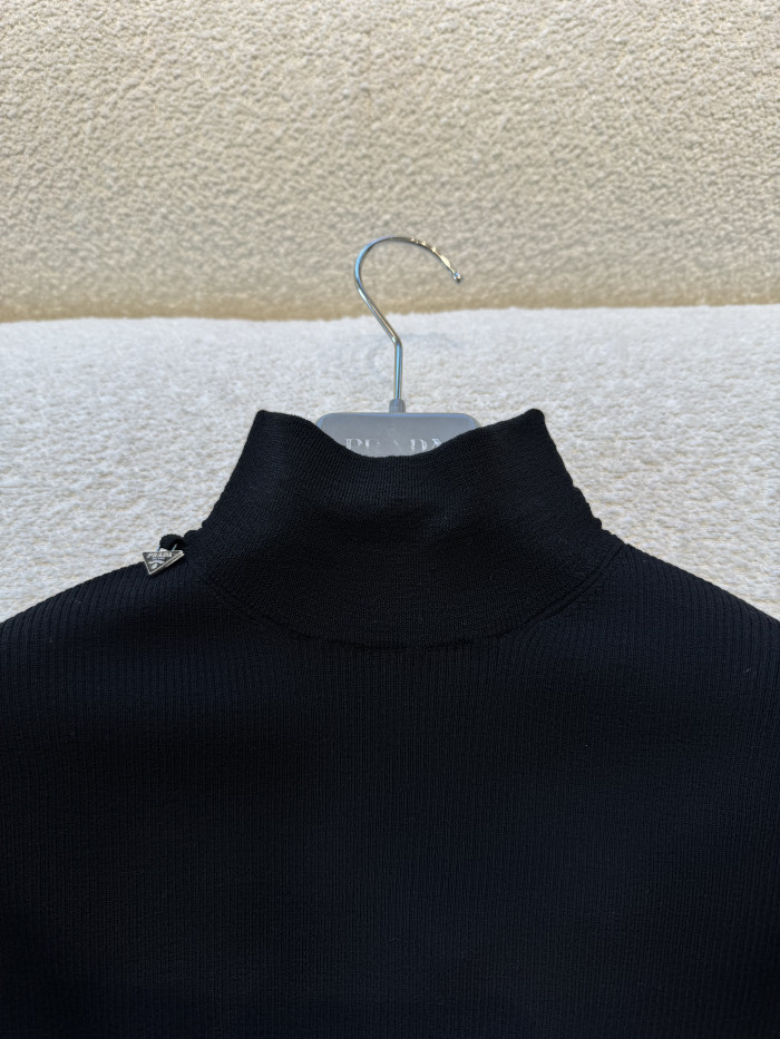 NIGO Prada Men's and Women's Solid Color Turtleneck Slim-cut Wool Sweater #nigo333520