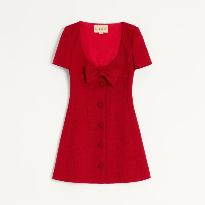 NIGO Valentino Women's  Short Dress In Plain Wool Tweed #333495