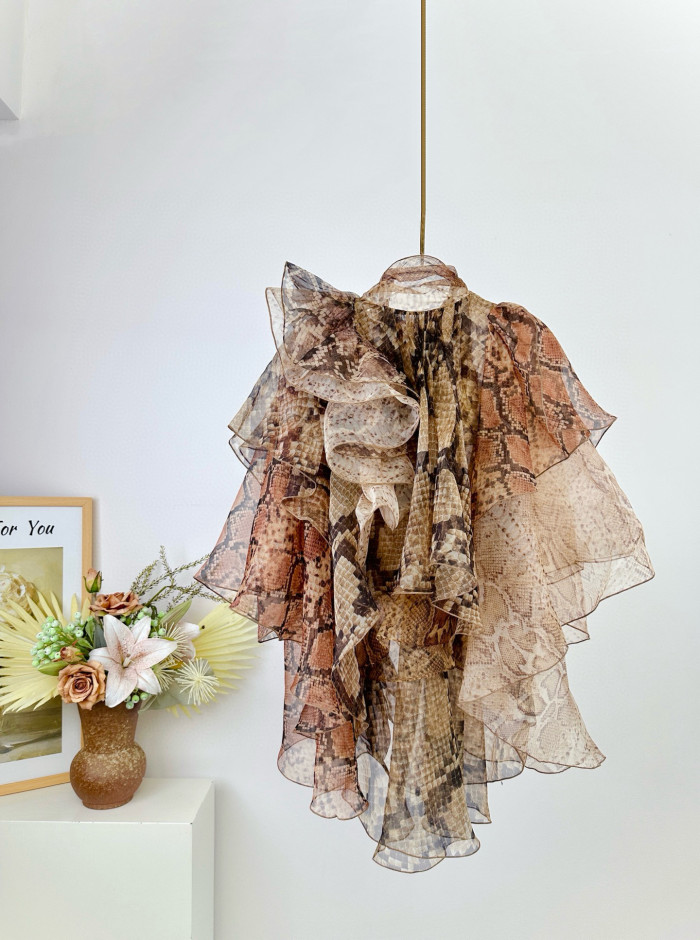 NIGO Zimmermann Women's Memento Billow Blouse Spliced Snake #nigo329163