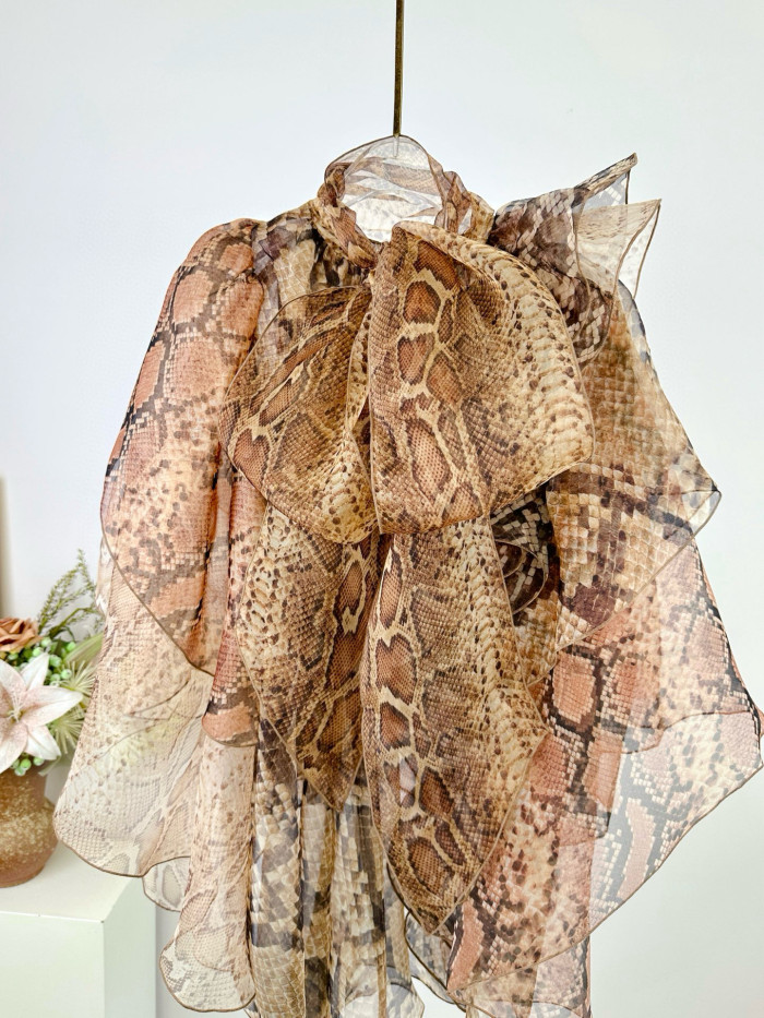NIGO Zimmermann Women's Memento Billow Blouse Spliced Snake #nigo329163