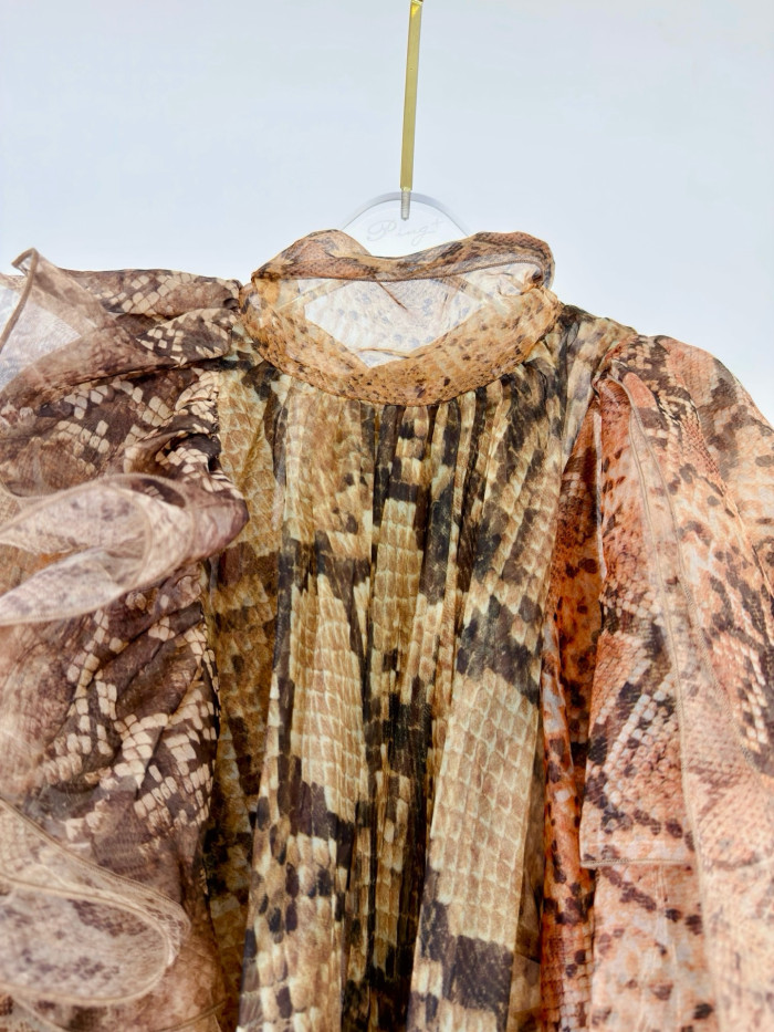 NIGO Zimmermann Women's Memento Billow Dress Spliced Snake #nigo333479