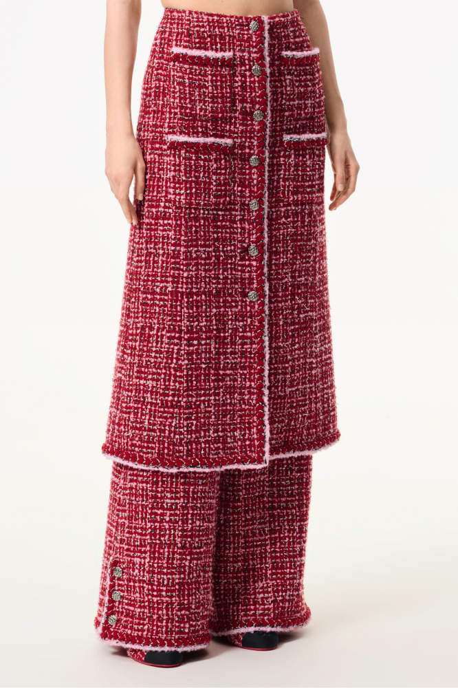 NIGO Chanel Women's Jacket Tweed red Long Skirt Tweed #nigo333453