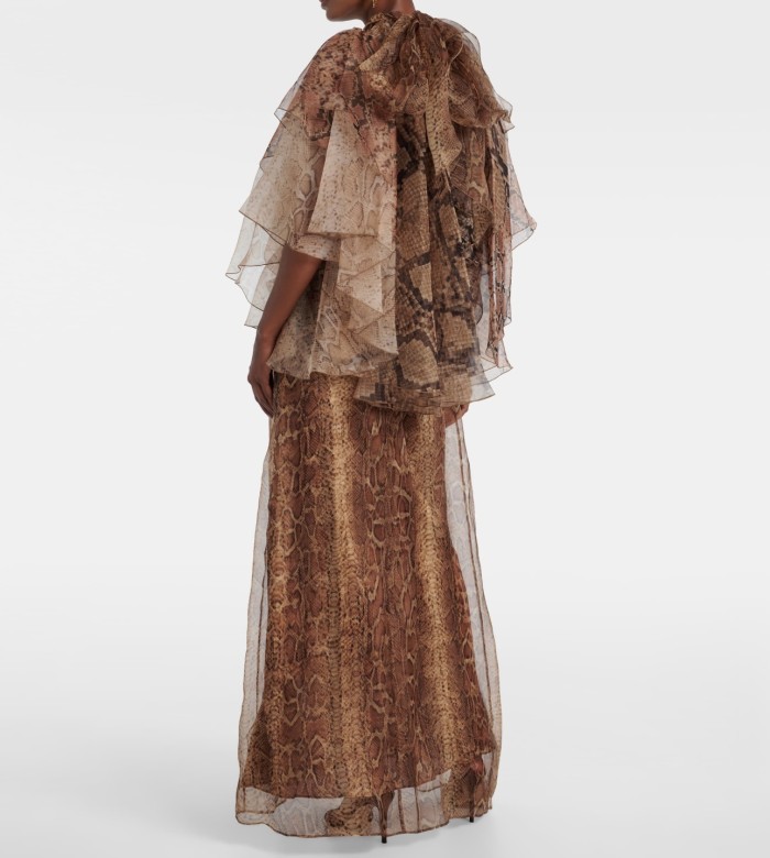 NIGO Zimmermann Women's Memento Billow Dress Spliced Snake #nigo333479