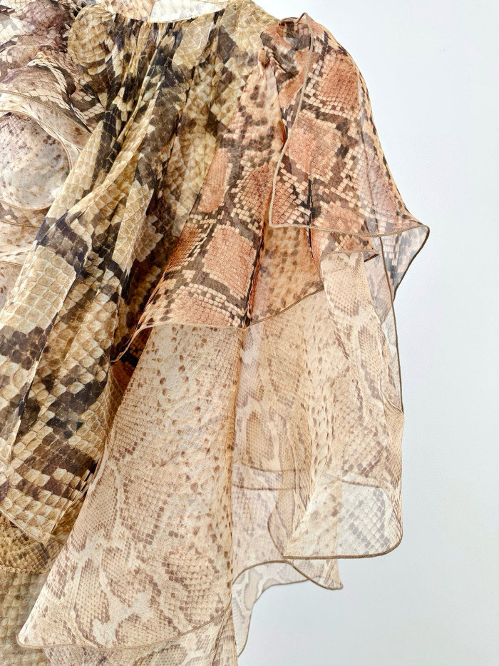 NIGO Zimmermann Women's Memento Billow Blouse Spliced Snake #nigo329163