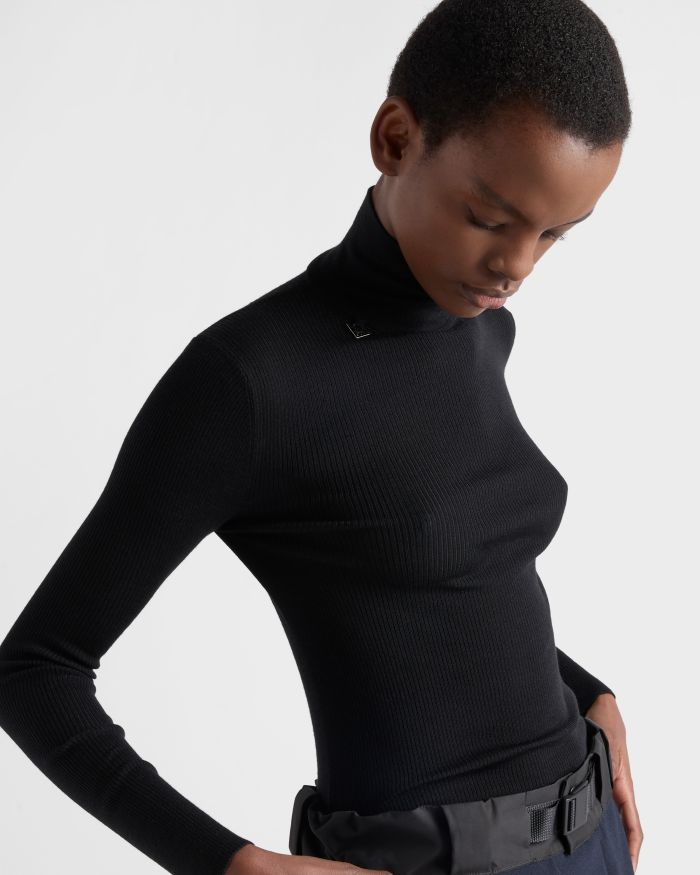 NIGO Prada Men's and Women's Solid Color Turtleneck Slim-cut Wool Sweater #nigo333520