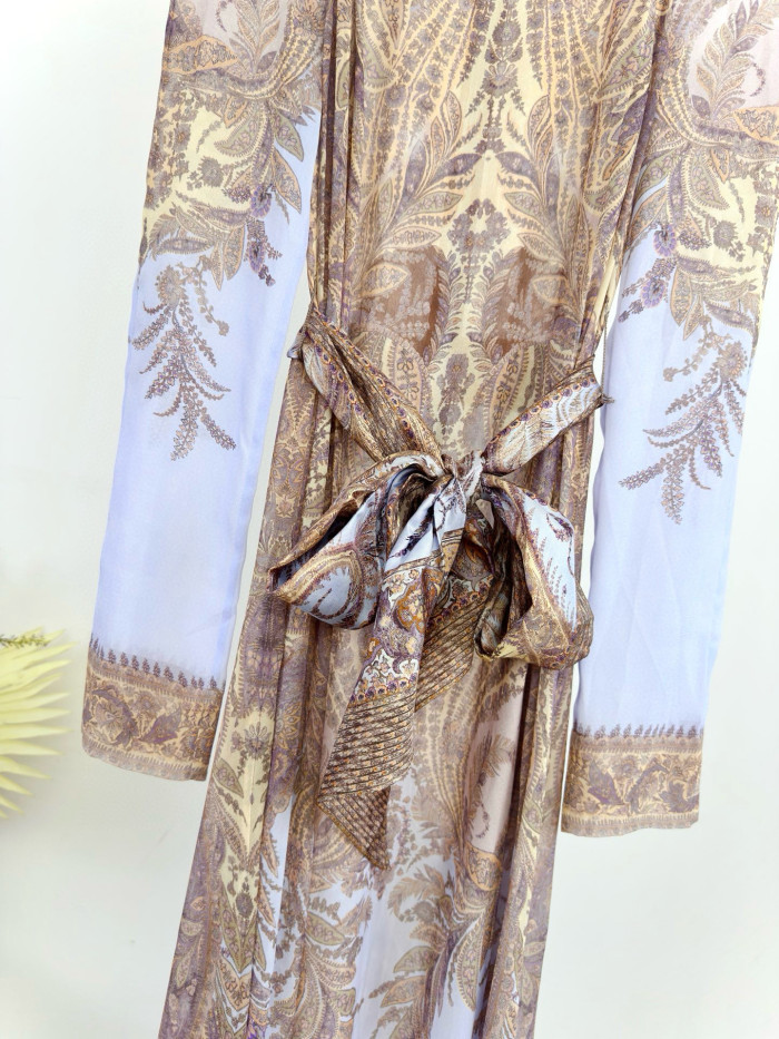 NIGO Zimmermann Hypnotic Sheath Dress Lilac Paisley #nigo327394