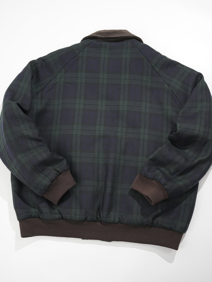 NIGO MiuMiu Women's Blue green Checked Twill Blouson Jacket #nigo333542