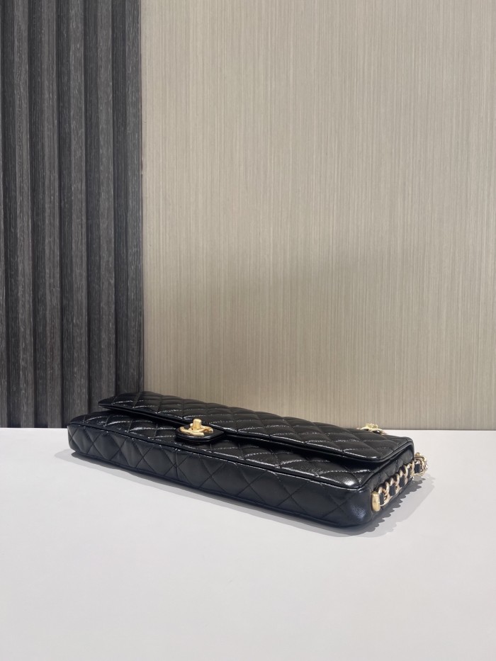 NIGO Chanel 24A Chain Shoulder Strap Flap Diamond Shiny Sheepskin Shoulder Crossbody Bag  #nigo333559