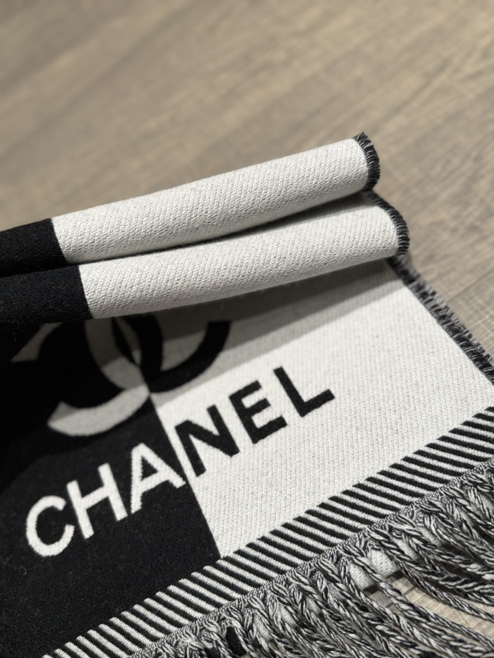 NIGO Chanel Logo Printed Wool Scarf #nigo333544