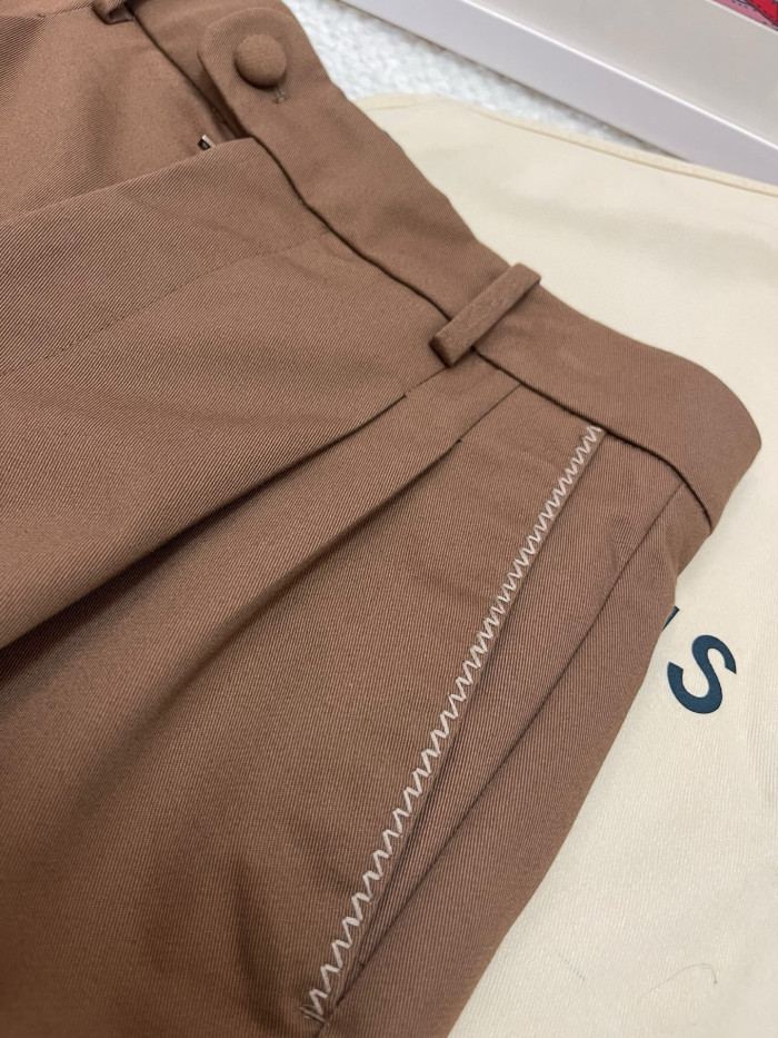 NIGO Louis Vuitton Men's Spring & Autumn Solid Color Button Mid Waist Straight Leg Casual Pants #nigo75527