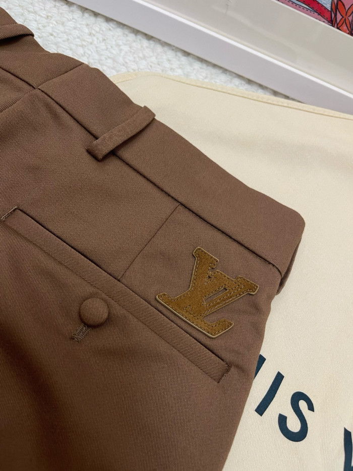 NIGO Louis Vuitton Men's Spring & Autumn Solid Color Button Mid Waist Straight Leg Casual Pants #nigo75527