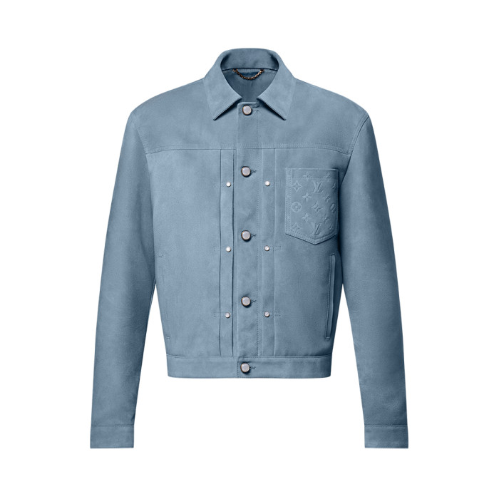 NIGO Louis Vuitton Suede Leather Type II Trucker Jacket #nigo333592