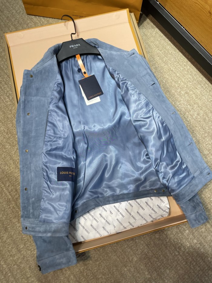 NIGO Louis Vuitton Suede Leather Type II Trucker Jacket #nigo333592