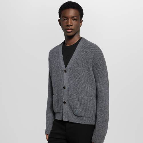 NIGO Louis Vuitton Embroidered Signature Cashmere Cardigan #nigo333607