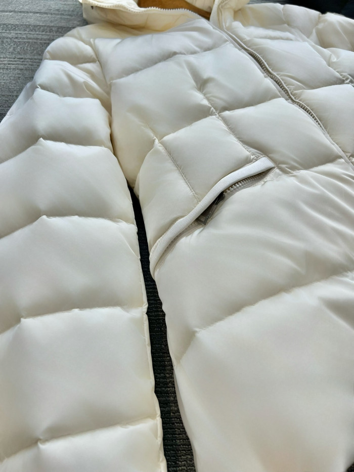NIGO Moncler Ivory Avoce Women's Hooded Short Down Jacket Coat #nigo332707