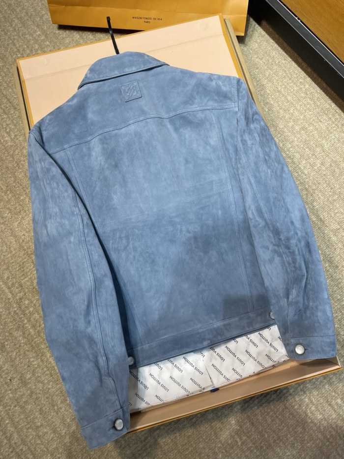 NIGO Louis Vuitton Suede Leather Type II Trucker Jacket #nigo333592